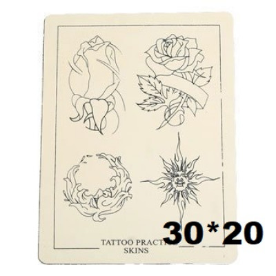 Training tattoo leather rose pattern larger 30 x 20 cm 