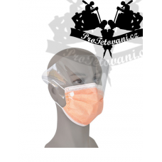 Respiratory face mask with protective shield 1pc
