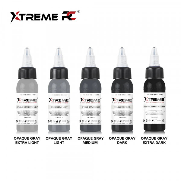 XTreme Ink - OPAQUE GRAY SET 5 Ks 30ml