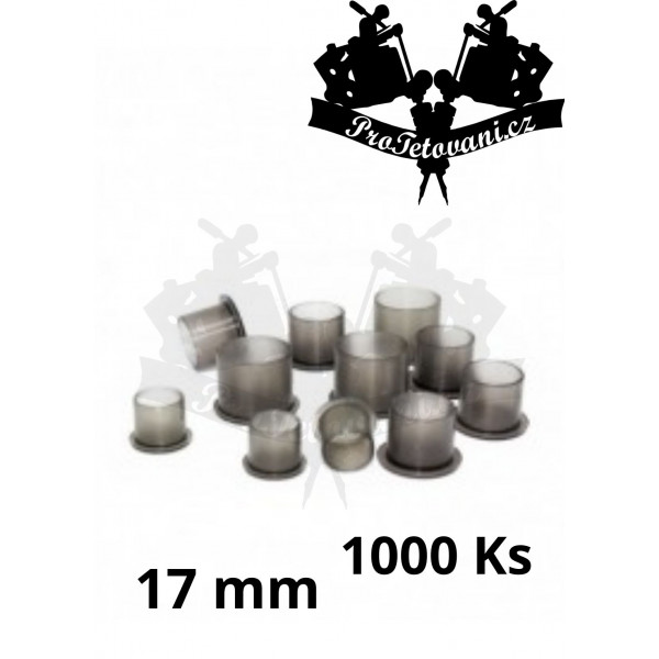 Pack of cups with PLASTIC for tattoo inks 17mm 1000 pcs Gray