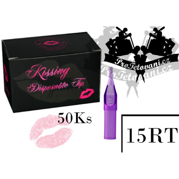 Package of sterile plastic tips for tattoos PURPLE KISS 15RT