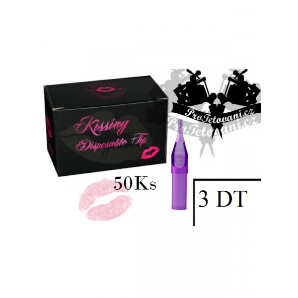 Package of sterile plastic tips for tattoos PURPLE KISS 3DT