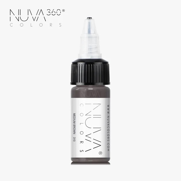 Color for permanent make-up Nuva Medium Brown REACH 15 ml