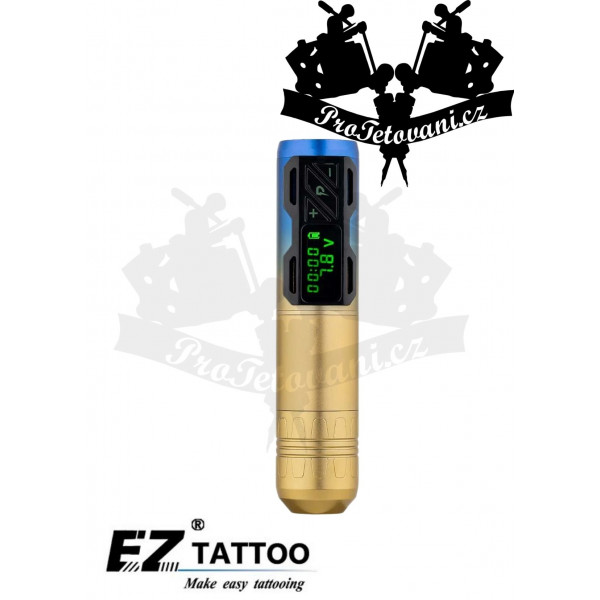 Wireless rotary tattoo machine EZ Portex Gen 2S rechargeable Gold Gradient 4.0 mm stroke