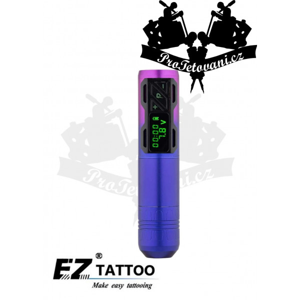 Wireless rotary tattoo machine EZ Portex Gen 2S rechargeable Purple Gradient 4.0 mm stroke