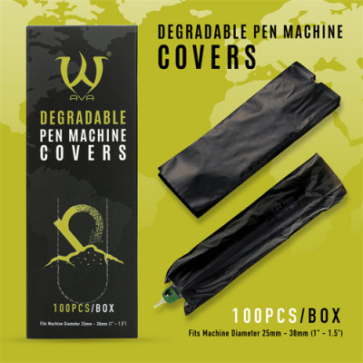 Biodegradable machine packaging PEN 100 pcs BLACK 60 x 180 mm