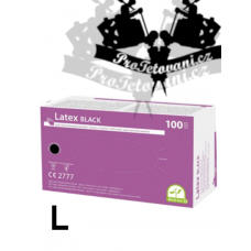 Latex tattoo gloves BLACK L