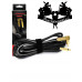 RCA clip cord Angled II Luminosity Black