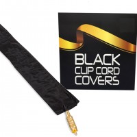 Opaque clip cord cover Black 10m for cutting
