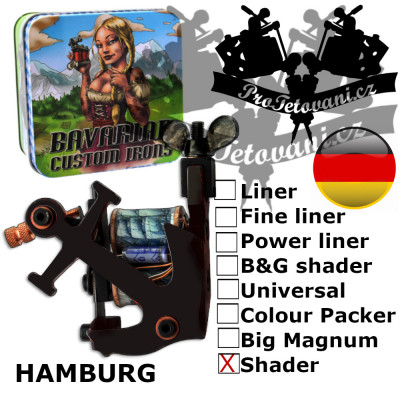 Profesionální cívkový strojek Bavarian Custom Irons Hamburg Shader