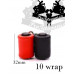 Cívky pro tetovací strojek  10 wraps red and black