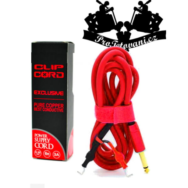 Premium Clip cord silicone rough red