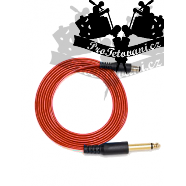 Extra thin DC CORD for tattoo machines red