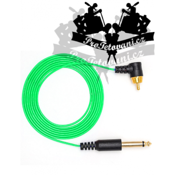 Extra thin RCA CORD for tattoo machines green