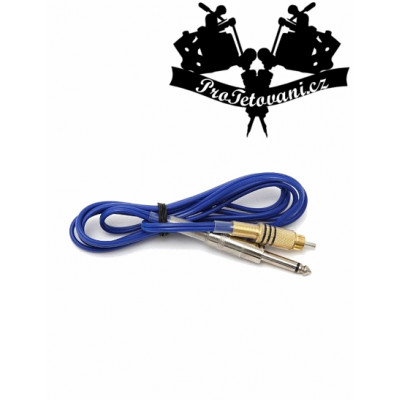 RCA clip cord silikon modrý