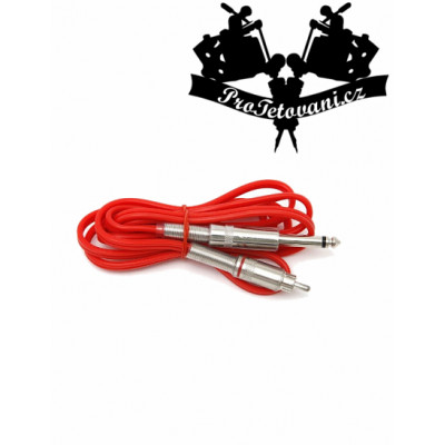 RCA clip cord silicone red