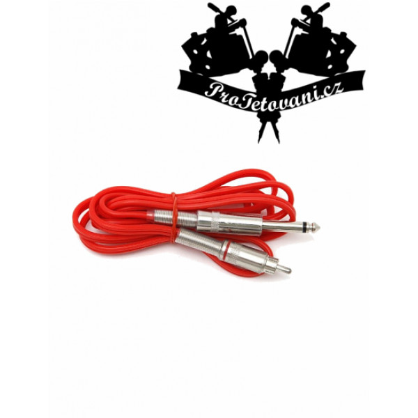 RCA clip cord silikon červený