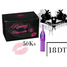 Package of sterile plastic tips for tattoos PURPLE KISS 18DT