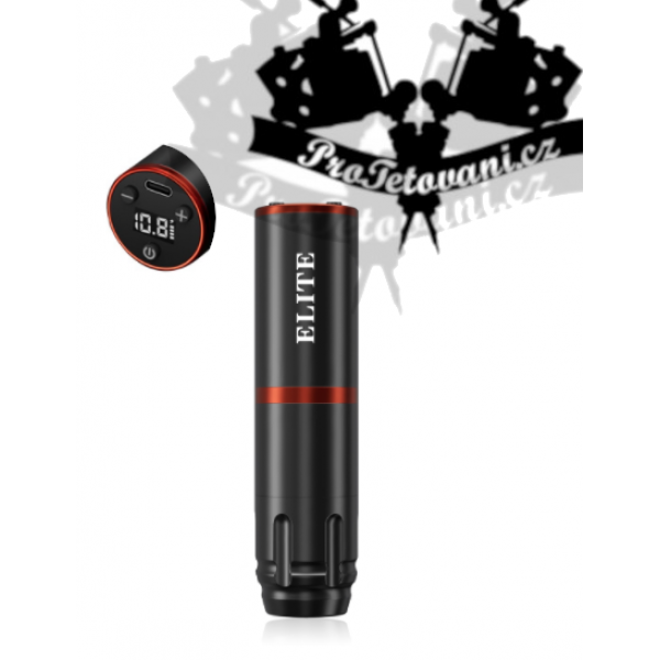 Wireless rotary tattoo machine ELITE FLY V2 black battery