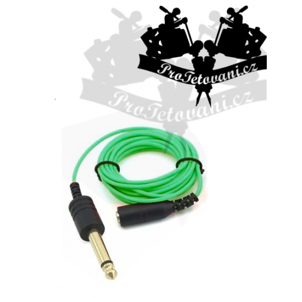 Extra thin 3.5 cable with 6.3 GREEN outlet