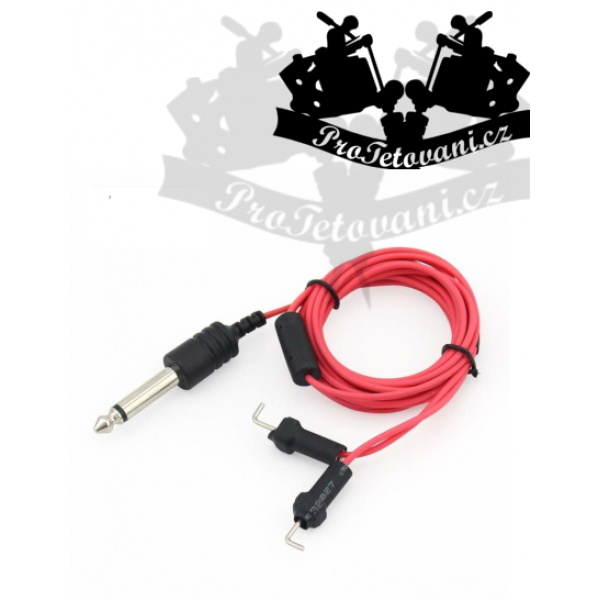 Extra thin CLIP CORD for tattoo machines RED
