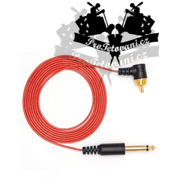 Extra thin RCA CORD for tattoo machines red