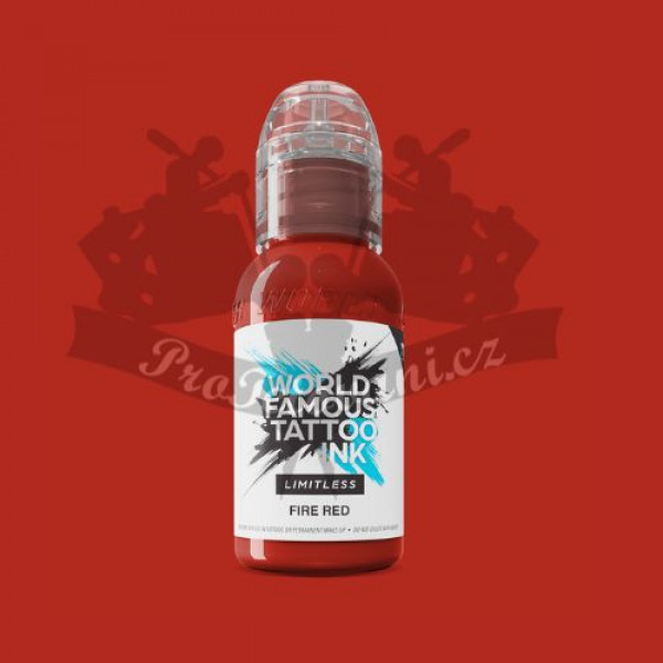 Tetovací barva World Famous Limitless FIRE RED 30 ml REACH