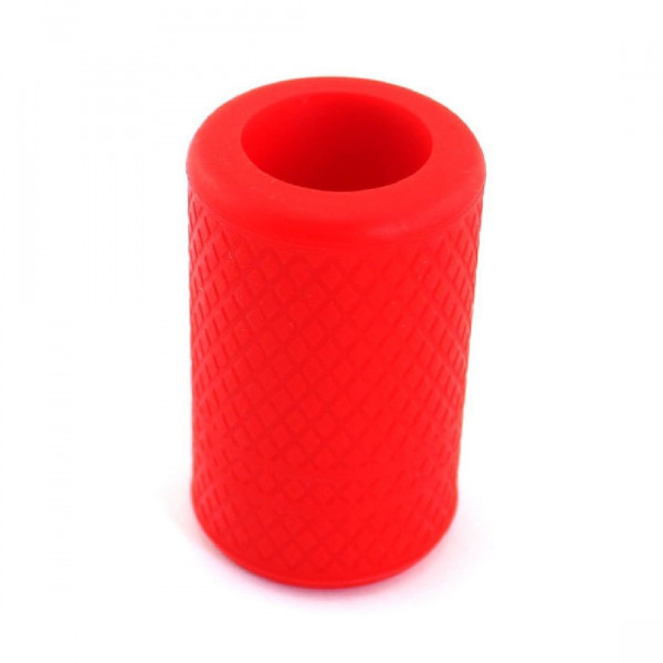 Anti-slip silicone sleeve for tattoo grip Red