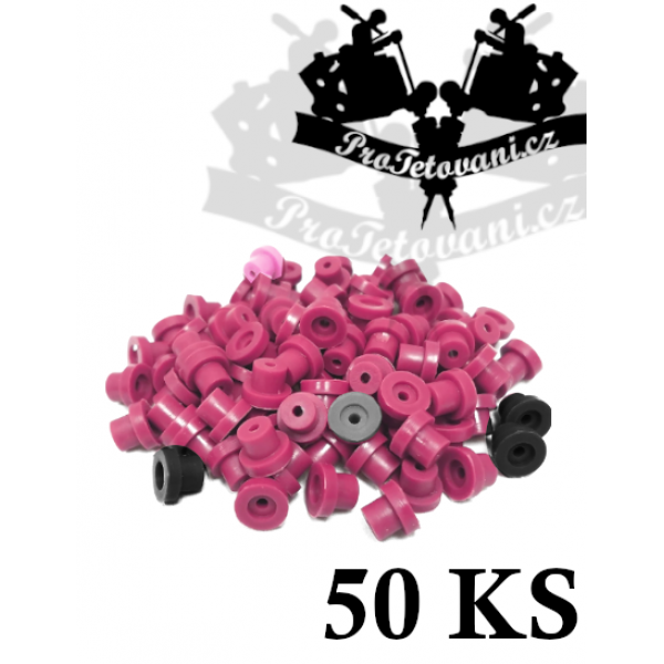 Grommets rubber bands for tattoo machines 50pcs purple mix