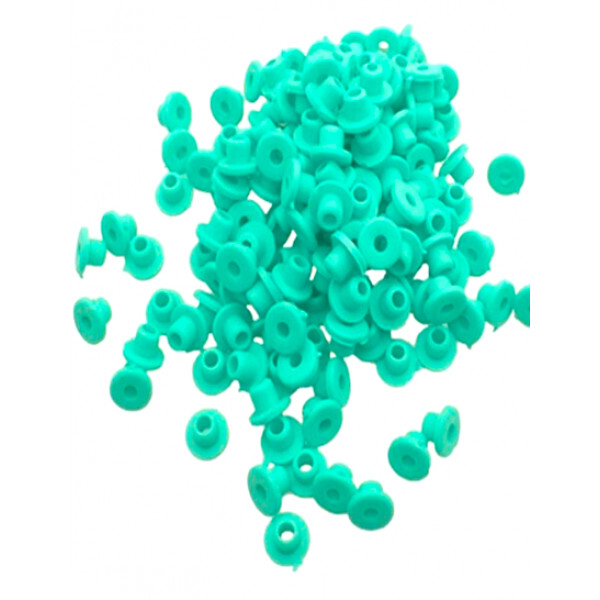 Grommets rubber bands for tattoo machines turquoise 30pcs
