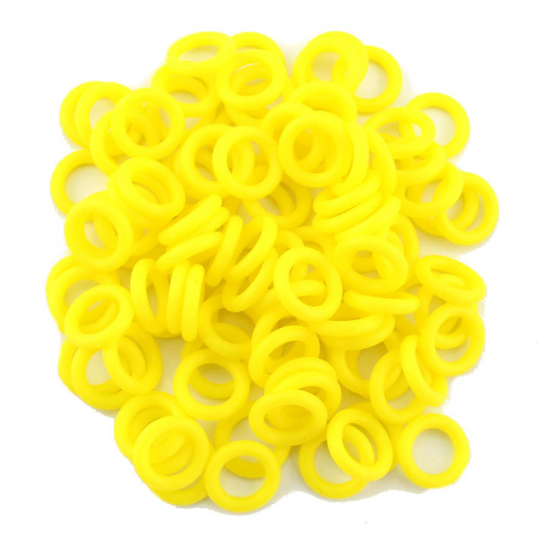 O ring rubber bands for tattoo machine Yellow 25pcs