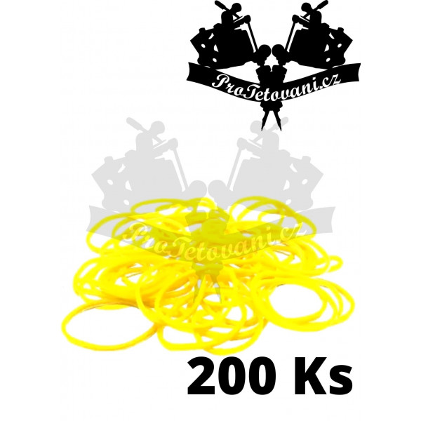 Rubber bands for tattoo machine rubberbands 200pcs yellow