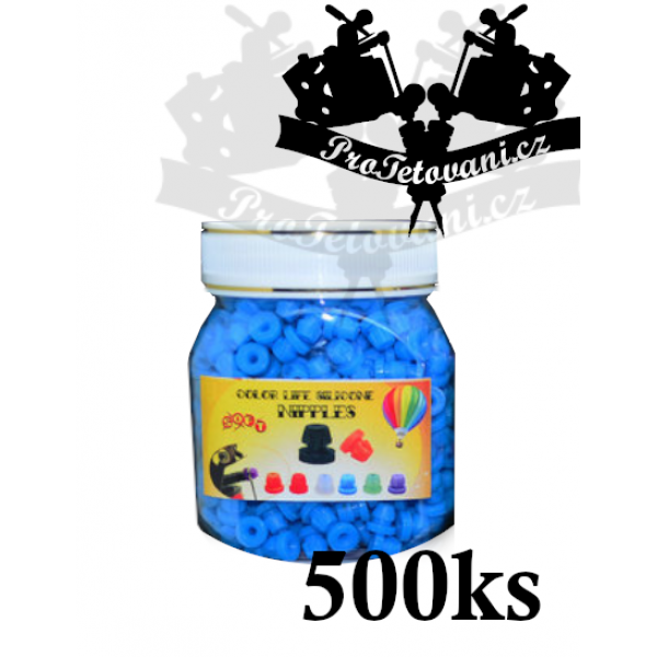 Grommets rubber bands for tattoo machines blue package 500 pcs