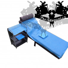 Blue water-resistant cover for the lounger