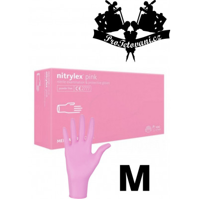 Nitrilové rukavice NITRYLEX PF PINK M