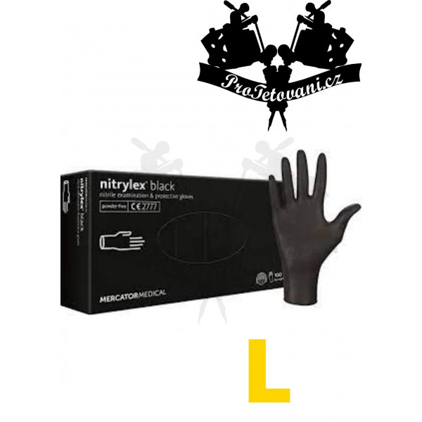 Nitrile gloves NITRYLEX PF BLACK L