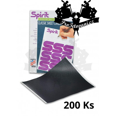 Sticker paper Spirit Classic Sheet Carbon for transferring tattoo motifs 200 pcs