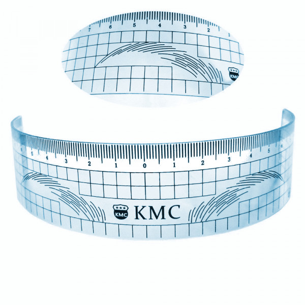 Gauge ruler to mark the symmetrical shape of the eyebrows