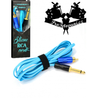 Premium tattoo RCA cable snake blue 
