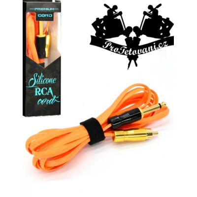 Prémiový tetovací RCA kabel snake orange