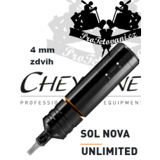CHEYENNE SOL NOVA UNLIMITED BLACK 4 mm stroke rotary battery tattoo machine