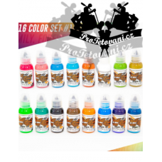 Set of tattoo colors World Famous Ink 16 colors in a set