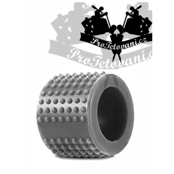 Silicone grip cover with massage serrations grey