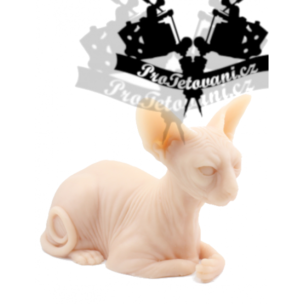 Silikonová realistická kočka na tetování Sphynx 