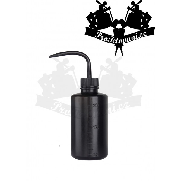 Syringe plastic bottle with pipette for tattooing 250 ml BLACK