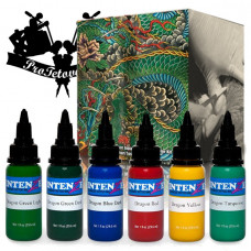 Set of tattoo colors Intenze Japaneze Dragon 6 colors in a set