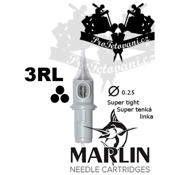 Tattoo cartridge MARLIN 3 RL SUPER TIGHT