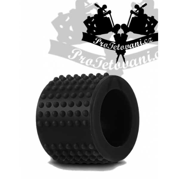 Silicone grip cover with massage serrations black