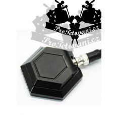 Highly durable tattoo pedal HEXAGON BLACK and cabling