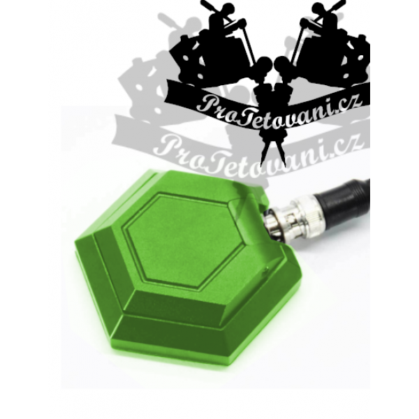 Highly durable HEXAGON GREEN tattoo pedal and cabling